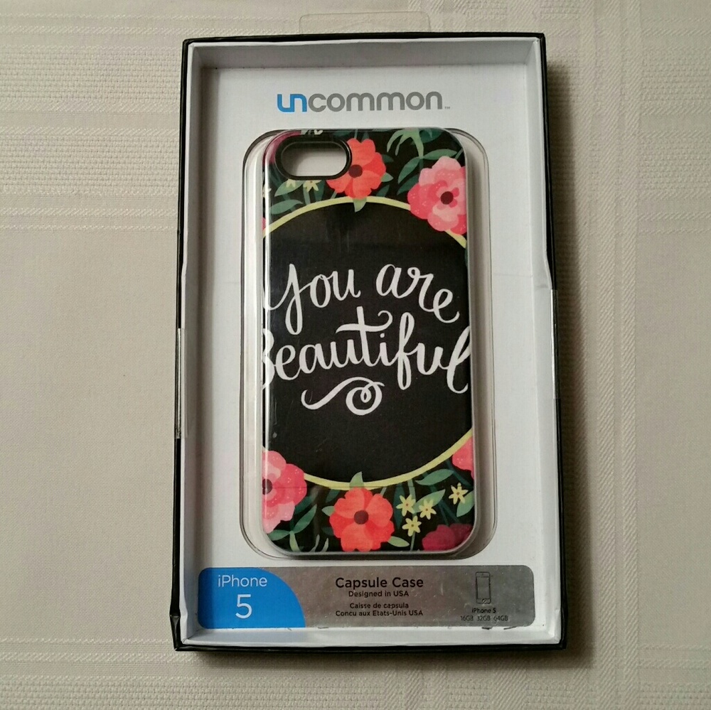 You Are Beautiful Flowers Black iPhone 5 Case