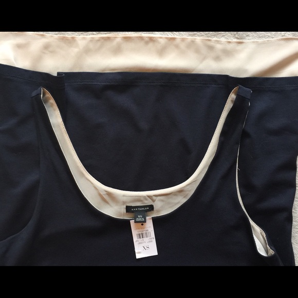 Ann Taylor navy blue lined shell top Sz XS - Picture 5 of 6