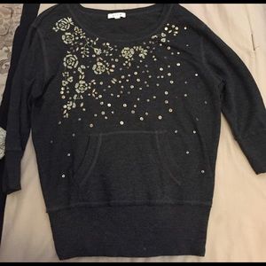 Dark grey fashionable sweatshirt