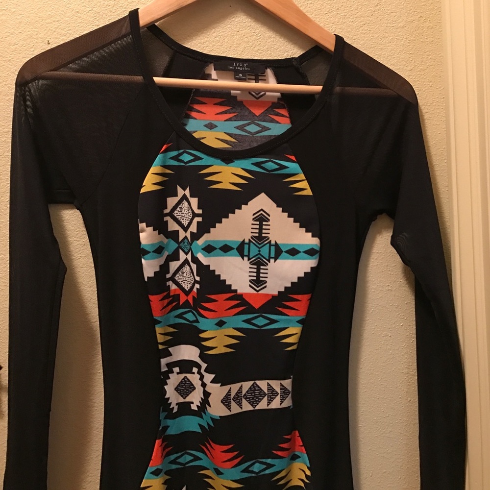 Iris Fitted Geometric Shape Party Dress