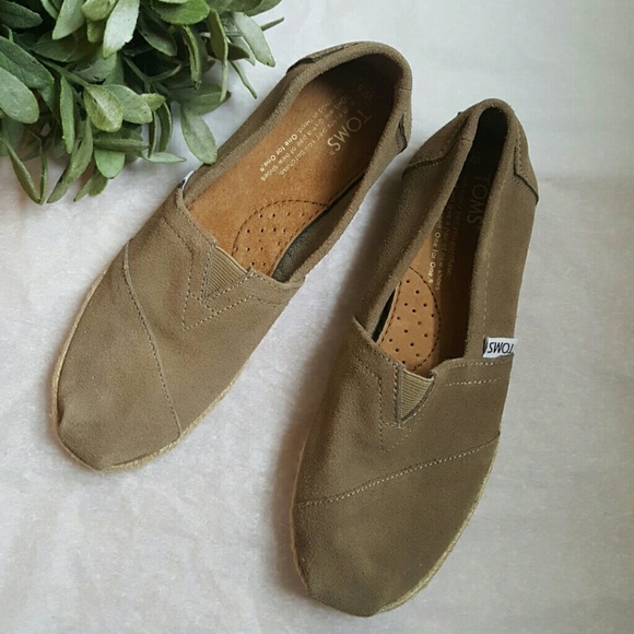 TOMS Shoes - Toms Classic Suede Espadrille Slip On Shoes