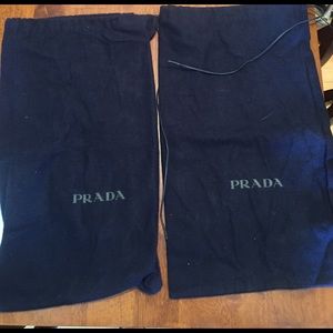 Pair of Prada navy dust bags
