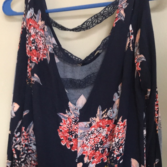 Floral Navy Dress - Picture 3 of 4