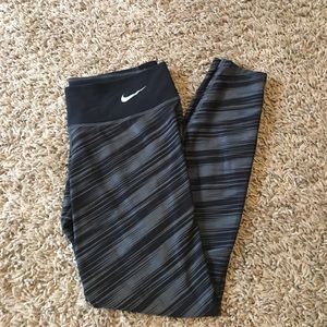 Gray/Black Full length Nike Leggings