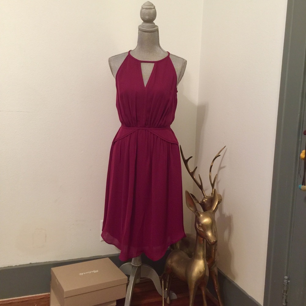 BR Monogram Plum Dress NWT