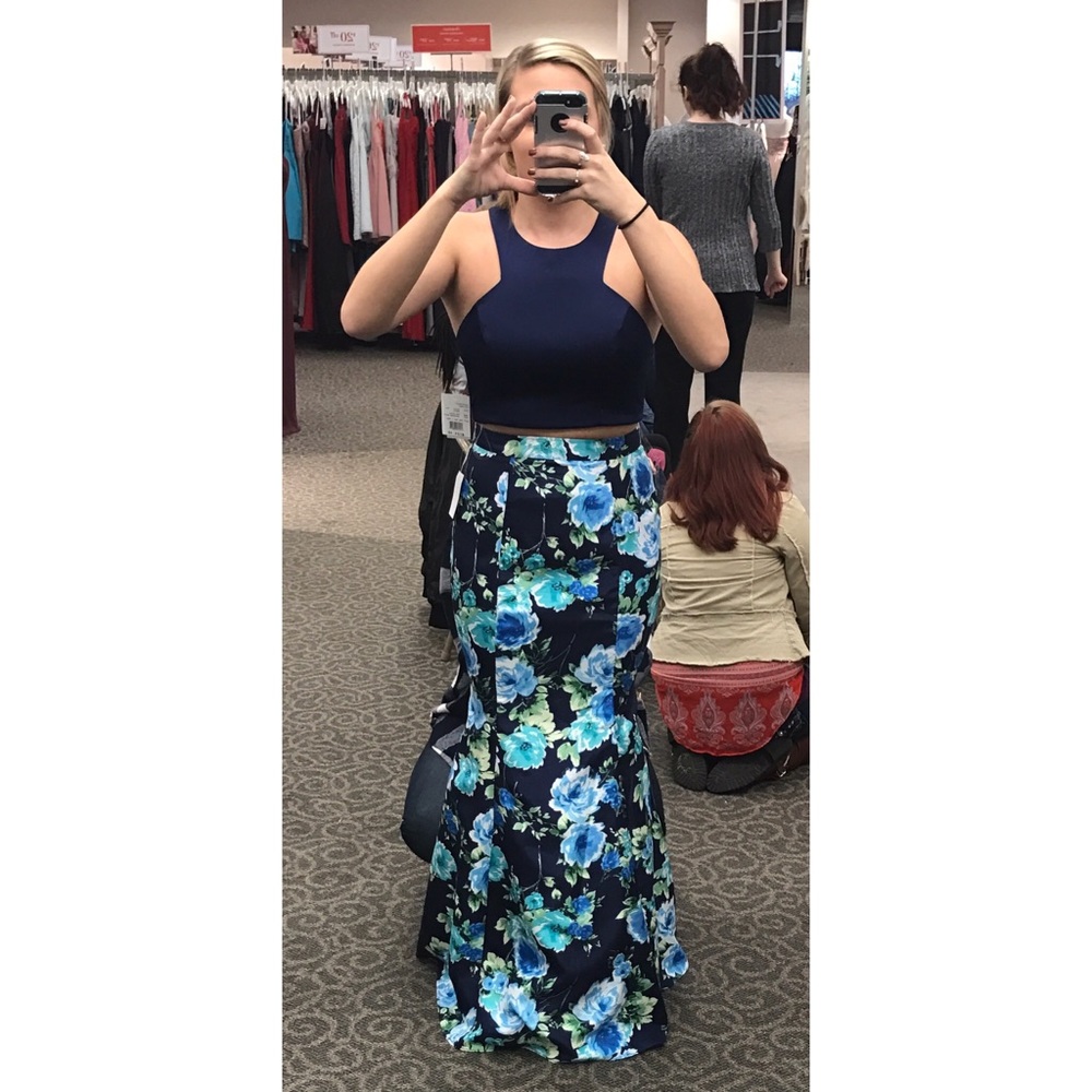 2 piece prom dress