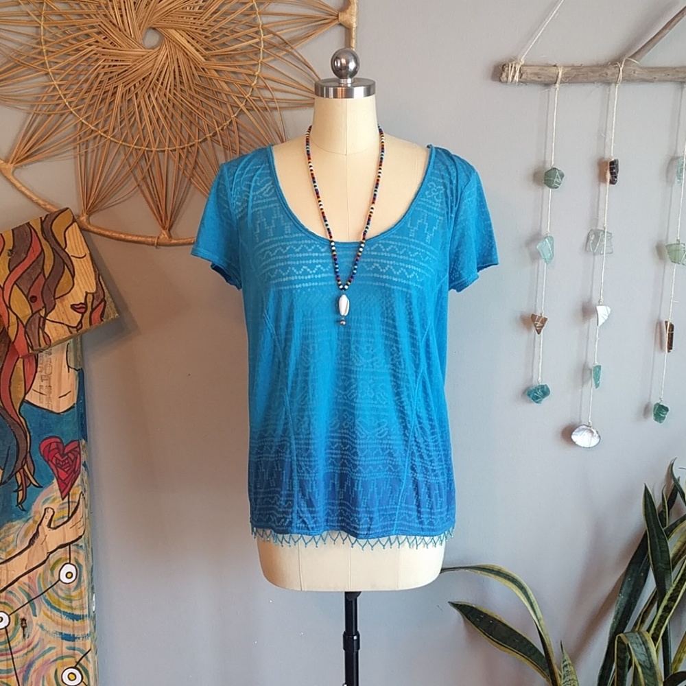 Free People Beaded Ombre Tee