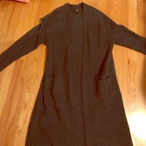 Charcoal grey duster sweater
