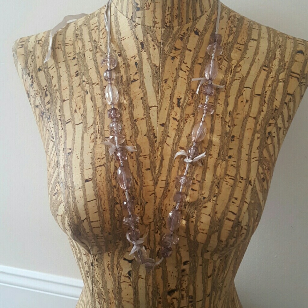 Vintage Bannana Repuclic Lavender beaded necklace