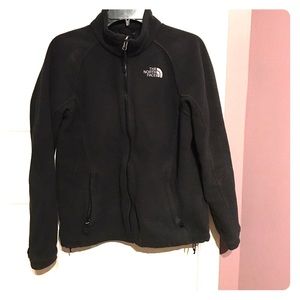 Black fleece north face jacket