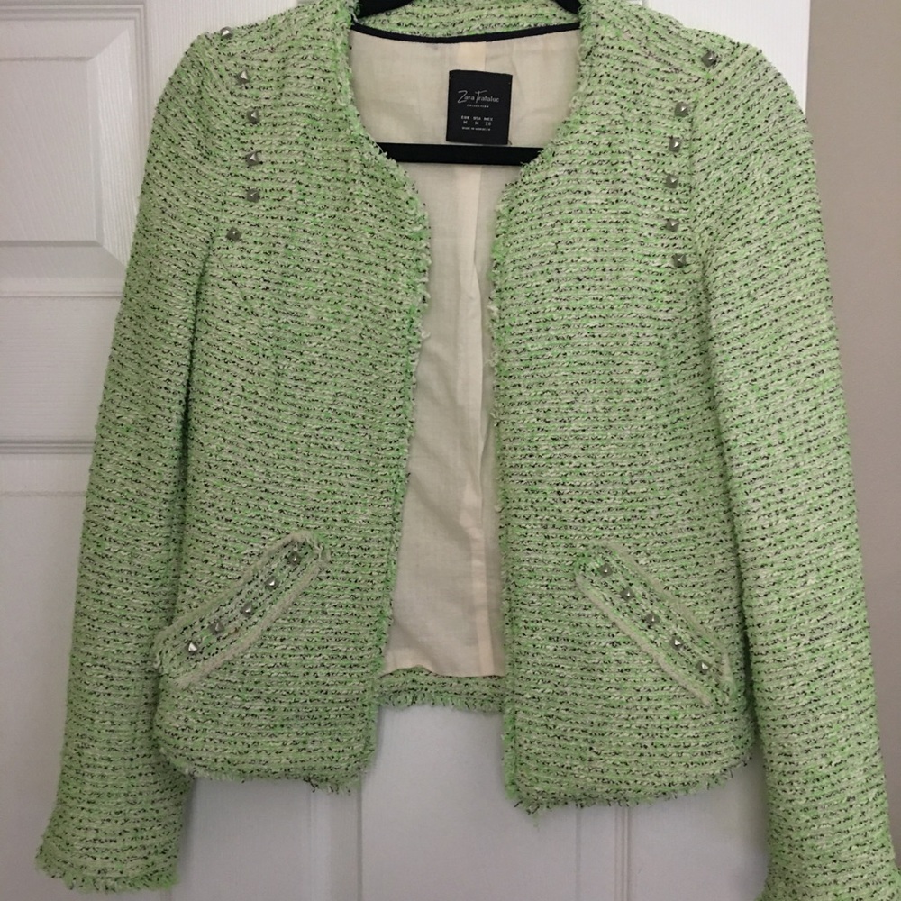Zara tweed boucle blazer