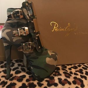 Privilege Army Platform Boot by J.C. Dossier