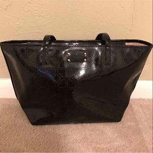 Brand new never used black patent  kate spade tote