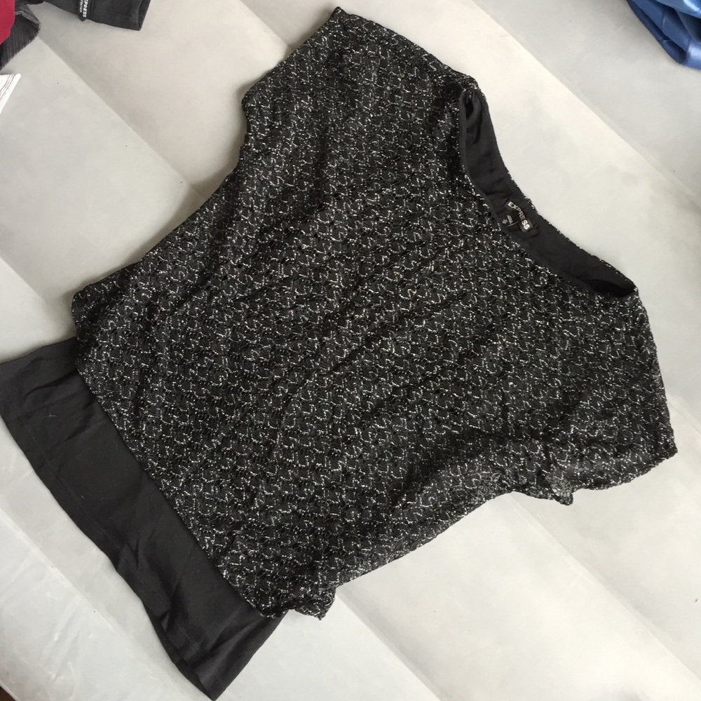 Express lace top with attached tank