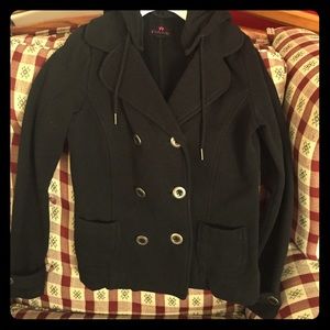 Nollie hooded sweatshirt material pea coat