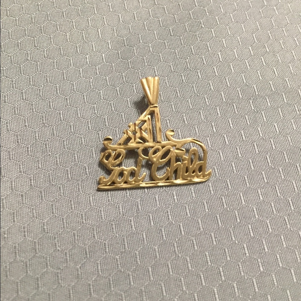 14k gold #1 godchild charm