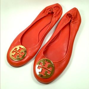 Tory Burch Orange Flats (size 8 1/2)