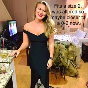 Black Off the Shoulder Gown