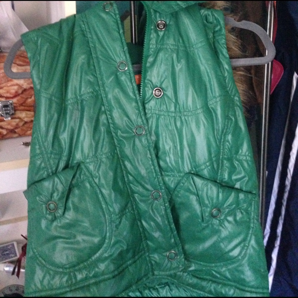 Green Puffy Vest