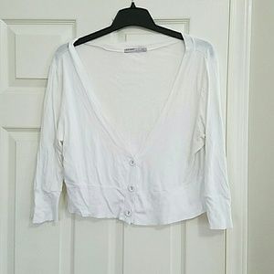 White cardigan