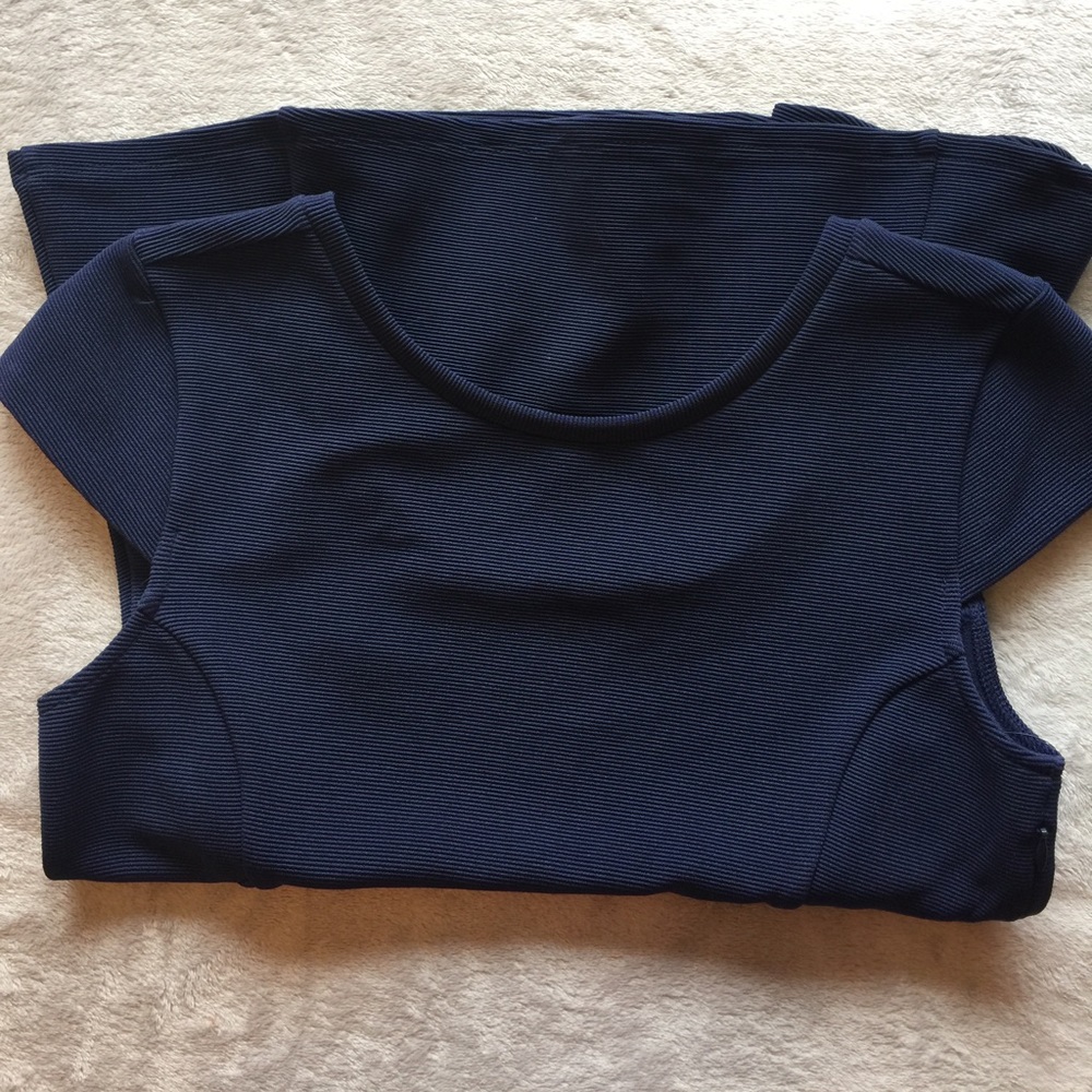 Halogen cap slleve ribbed top Sz XS