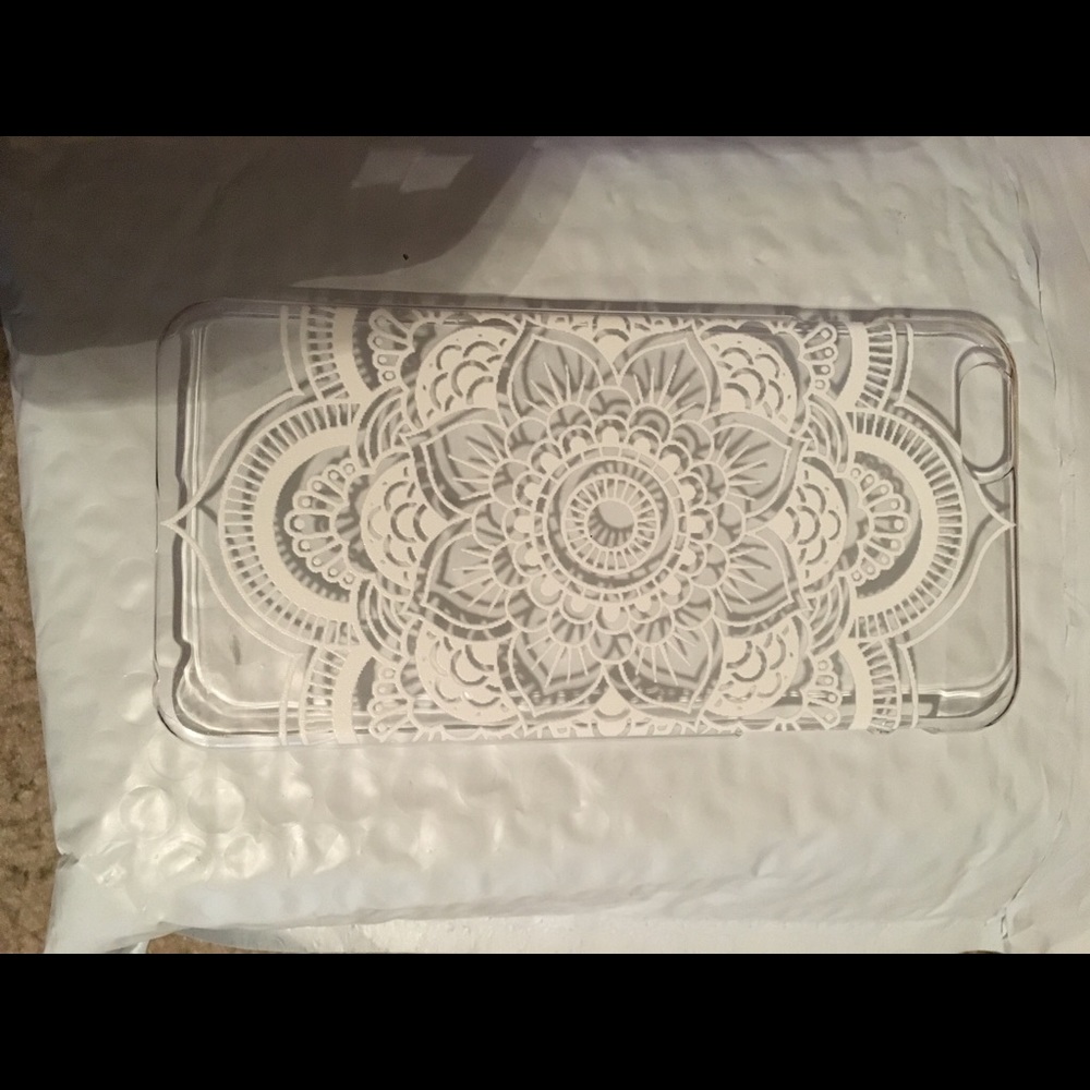 Iphone 6/6S Clear Case W/White Mandala