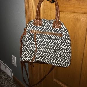 Canvas and Leather Purse