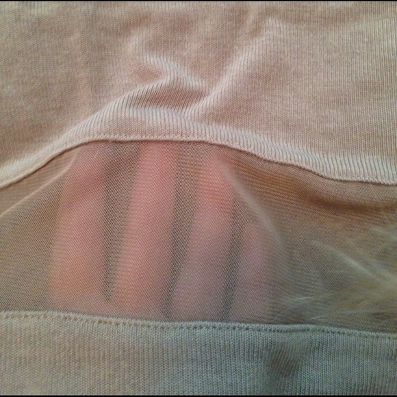 Pink Blush brown sheer striped sweater size M - Picture 3 of 3