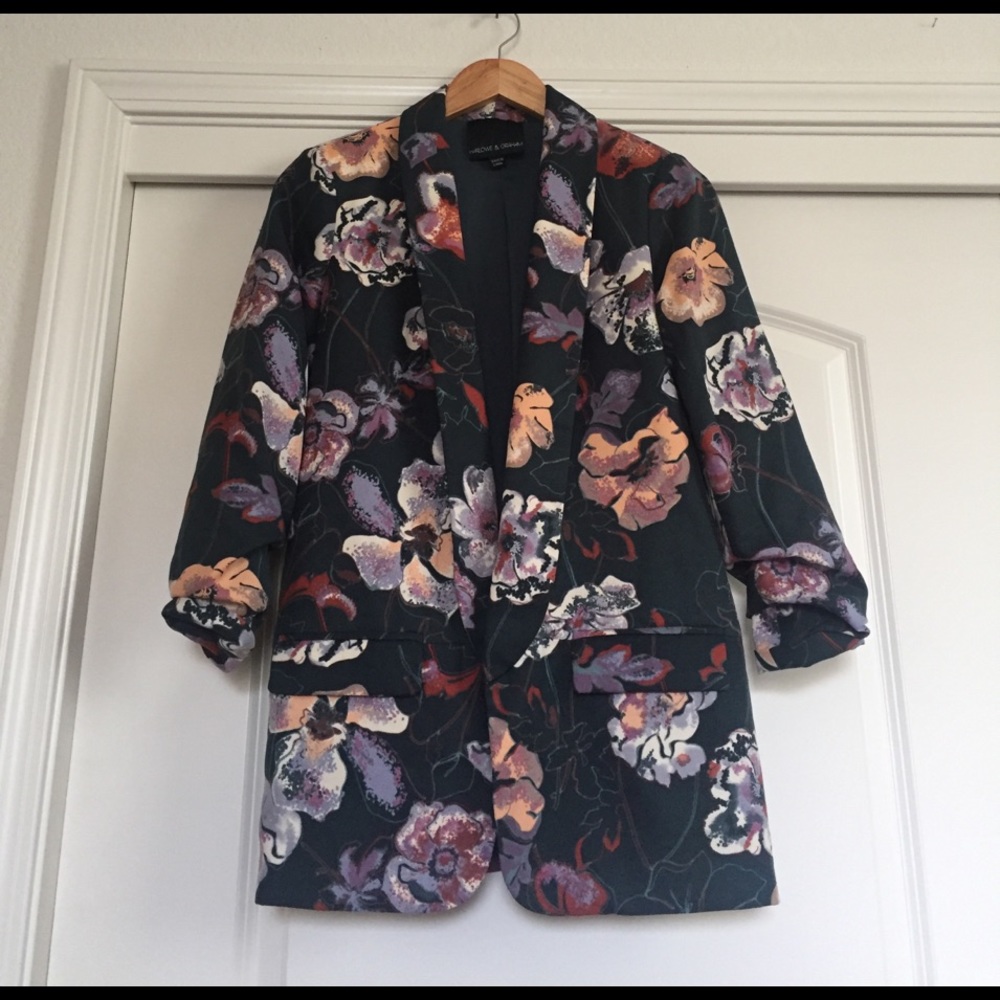 HARLOWE & GRAHAM FLORAL BLAZER SIZE SMALL
