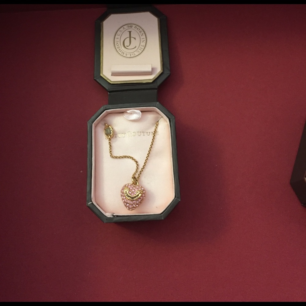 Juicy Couture pink heart necklace