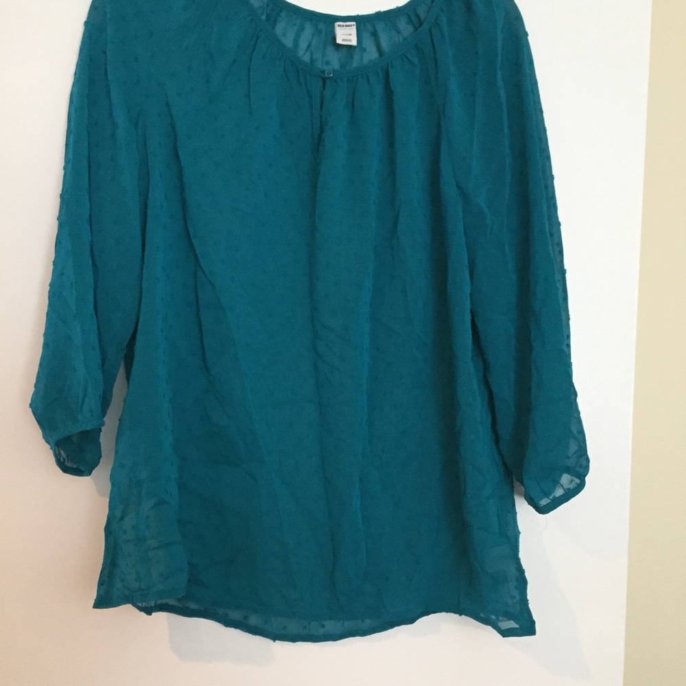 Flowy, loose, sheer peasant top
