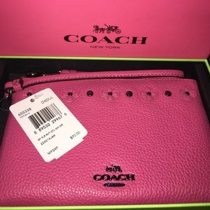 Pink Coach Wristlet
