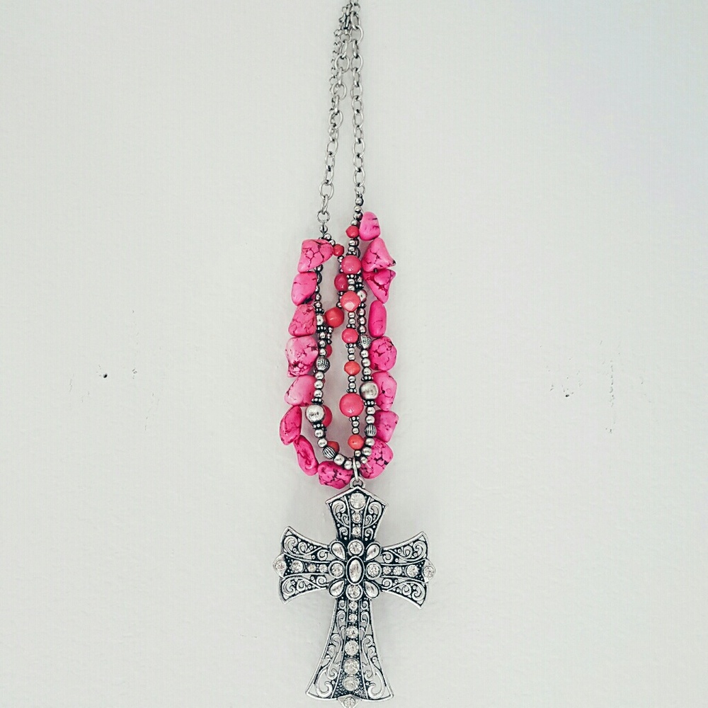 NWOT Western Cross Necklace