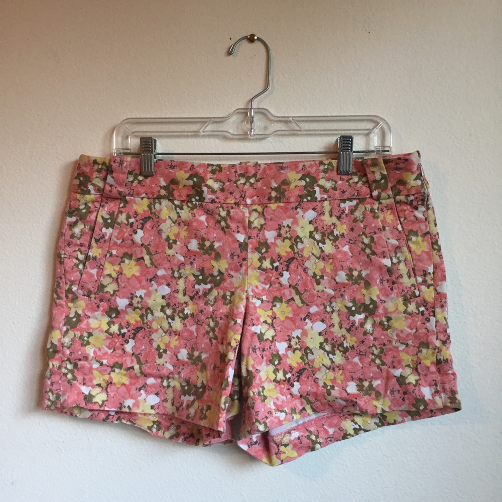 J. Crew Floral Stretch Chino Shorts