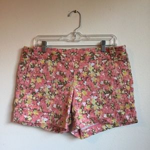 J. Crew Floral Stretch Chino Shorts