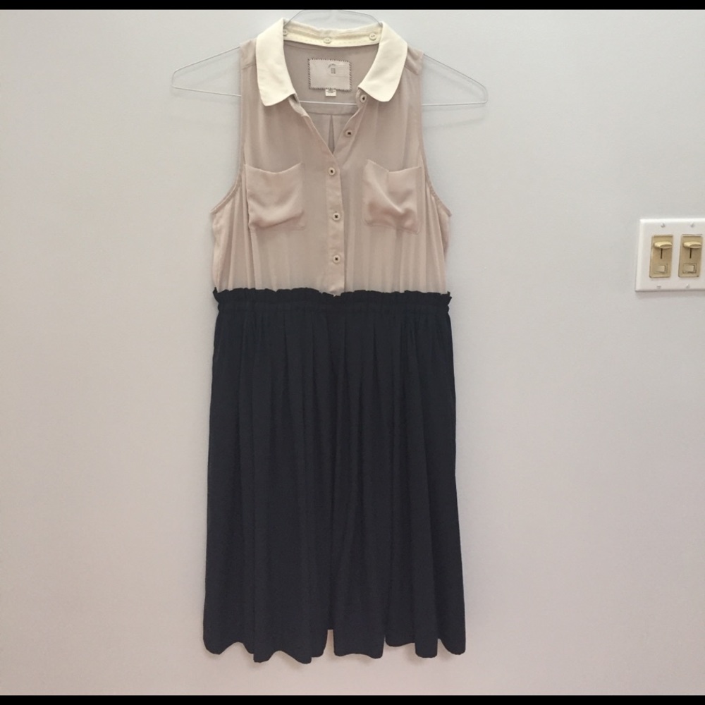 Two-tone color block Anthropologie dress