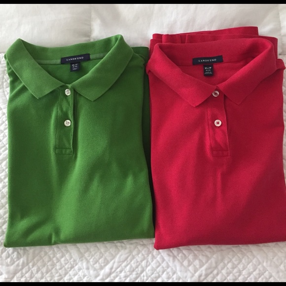 Lands' End Tops - 🍭SWEET DEAL 🍭 Lands End pique cotton polo shirts