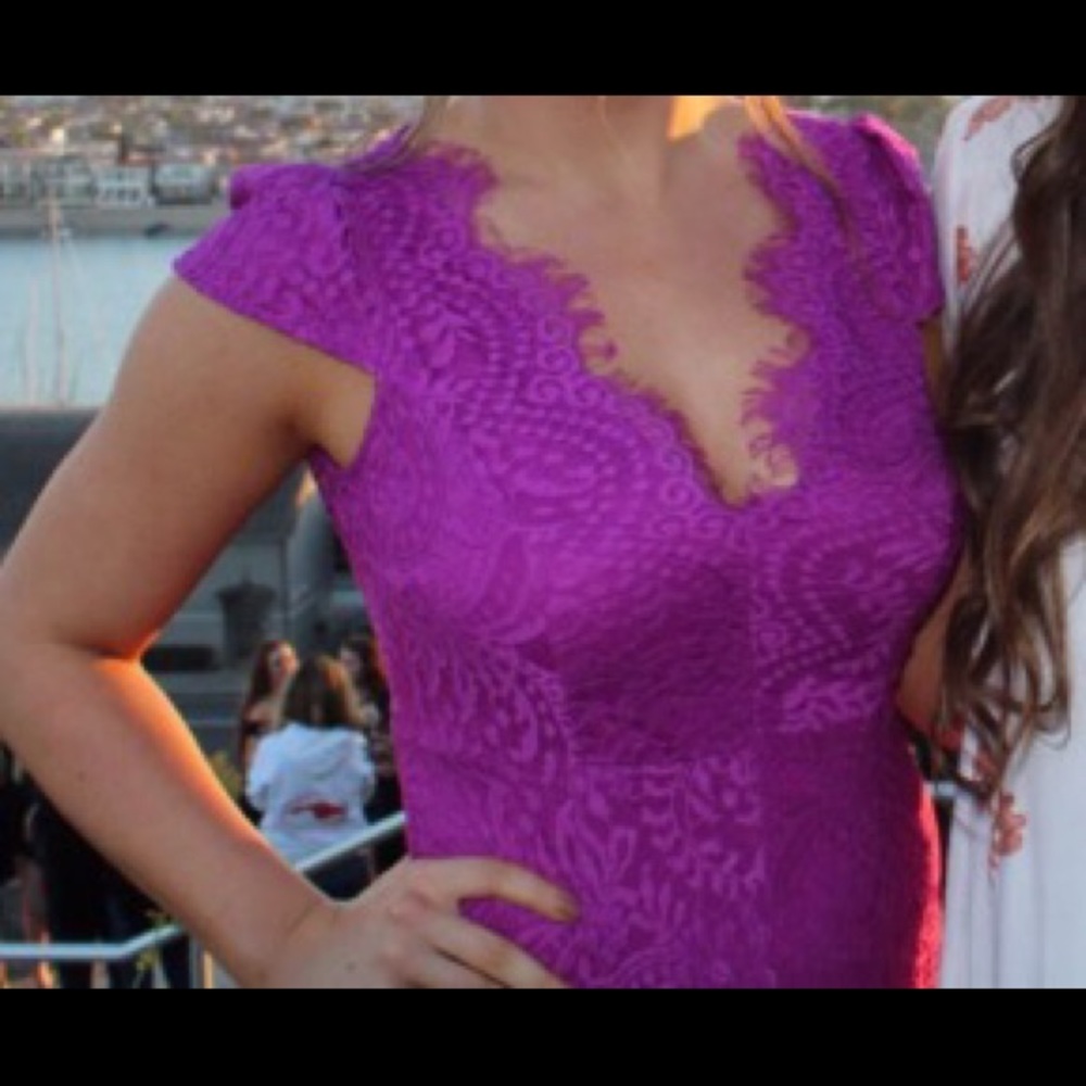 Magenta lace dress!