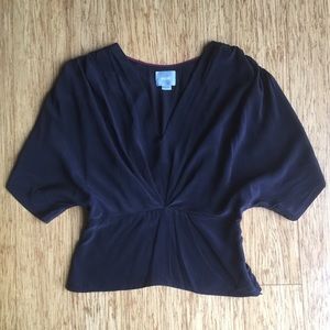 Anthropologie Maeve Silk Kimono Sleeve Top