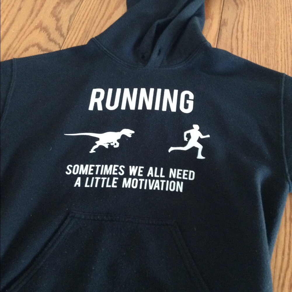 Running, humor sweatshirt