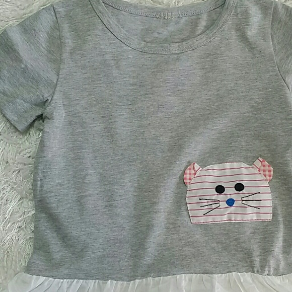 SALE***Gray ruffled Dress /Tunic.  Kids.   :) - Picture 2 of 4