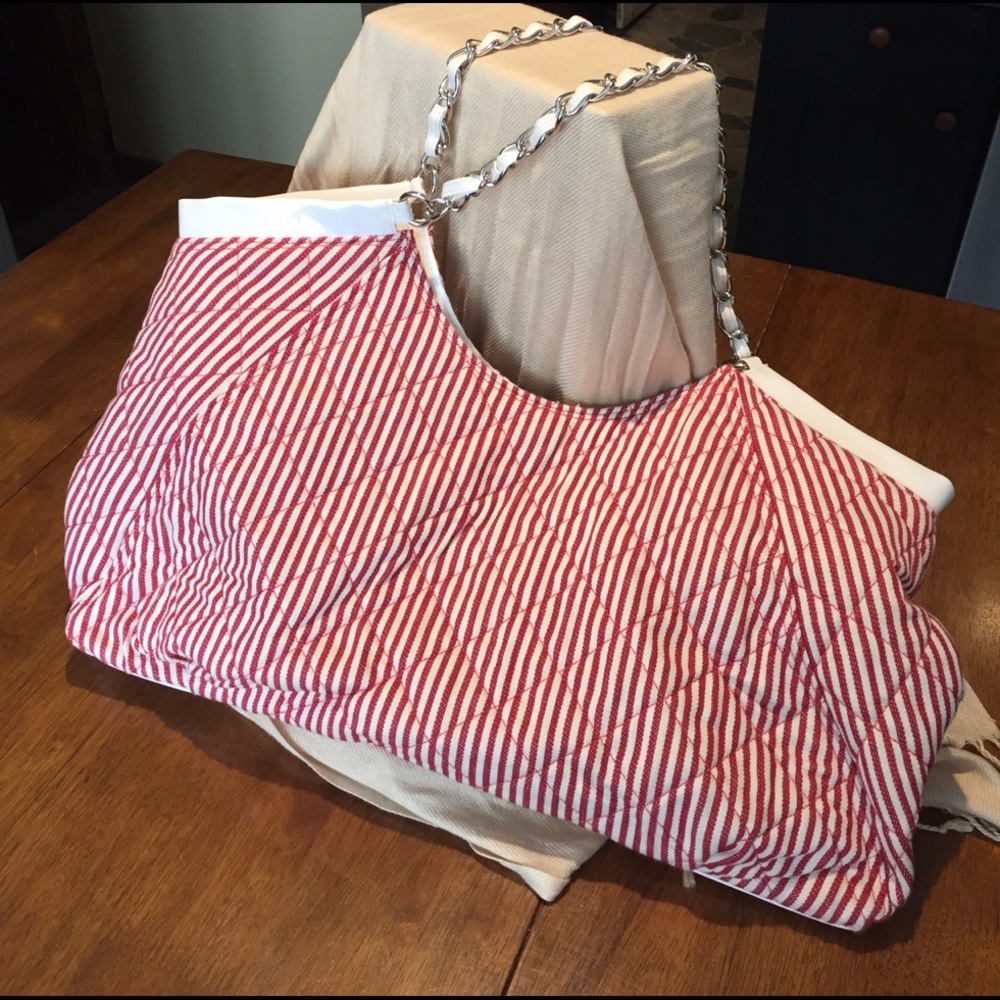 Murval candy stripe hobo bag.