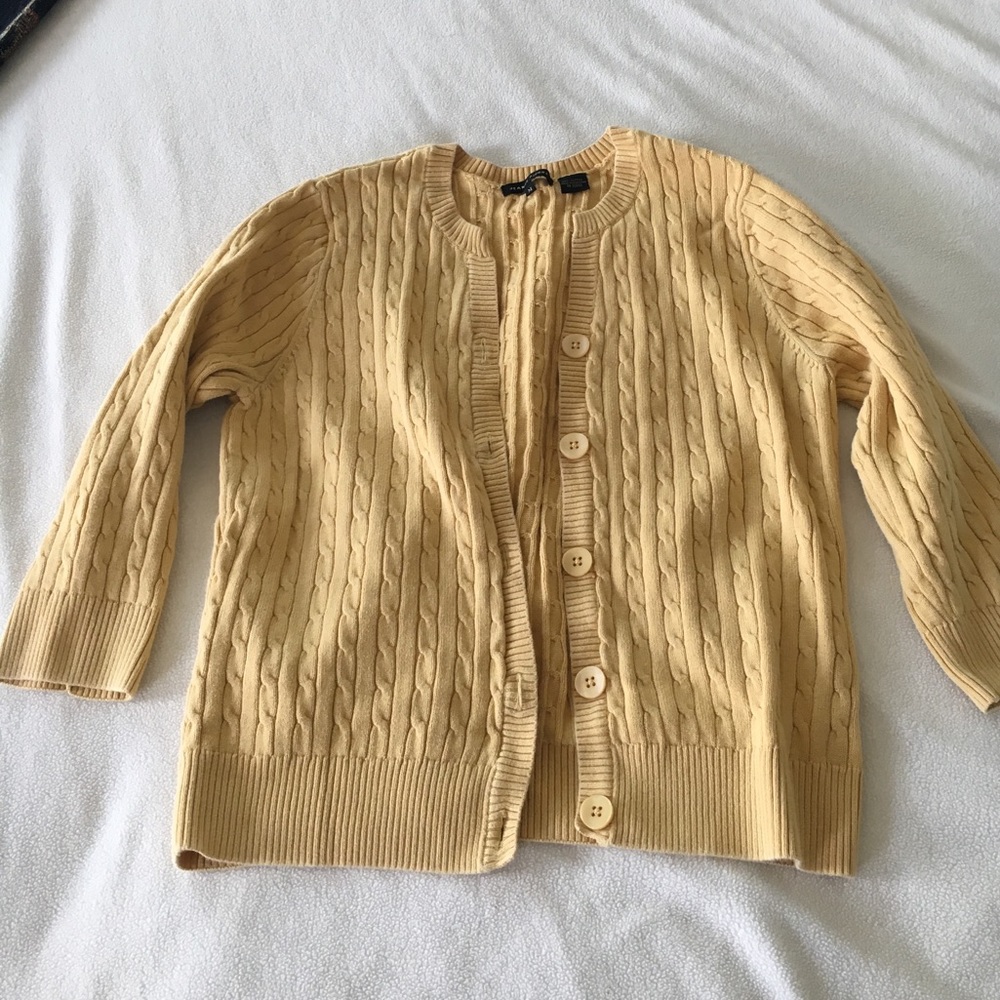 Mustard 3/4 Cardi