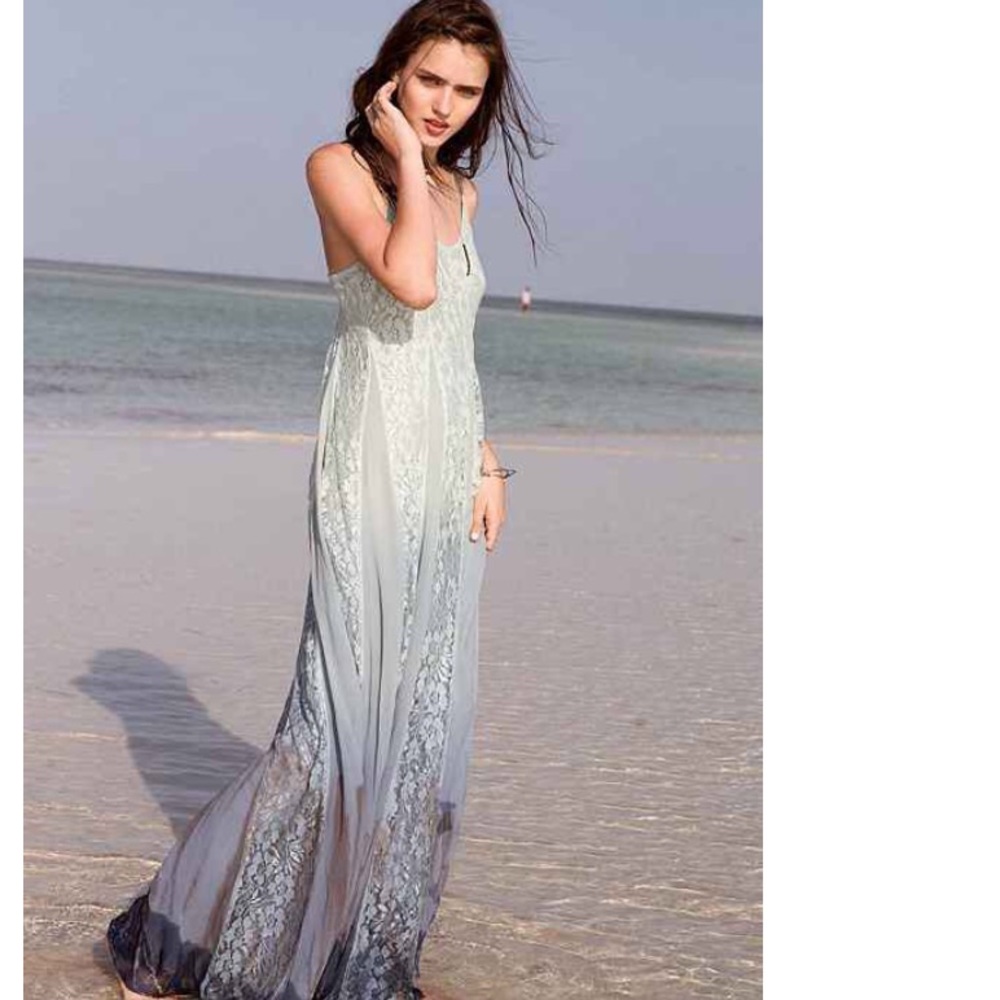 Kimchi Blue Beyond The Sea Lace-Inset Maxi Dress