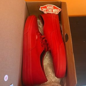 Red Authentic Vans