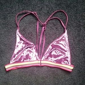 Purple velvet Bralette