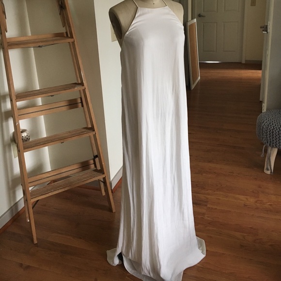 Zara Dresses White Maxi Dress Low Back Xs Poshmark