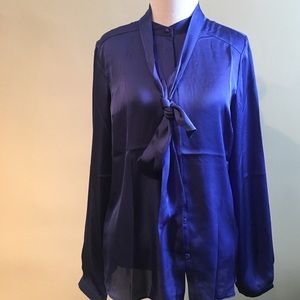 Suzy shirt royal blue blouse NWT