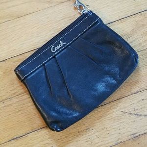COACH black wristlet
