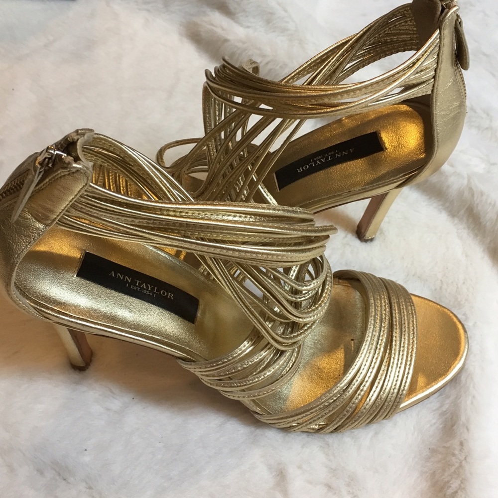 Ann Taylor Sydney Gold Sandal